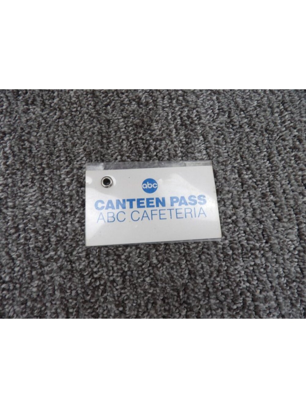 ABC Canteen Pass ID Badge With Grommet & Protective Cover